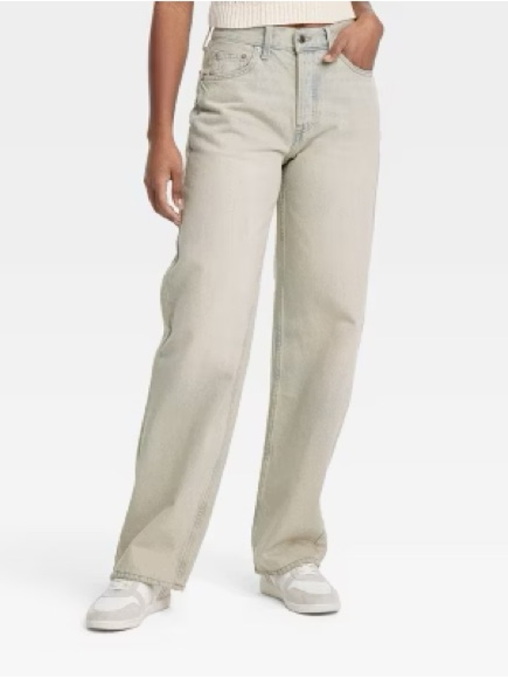 NWT Women’s Universal Thread 90s Baggy Mid Rise Jeans Sz 8 Reg, Light Wash